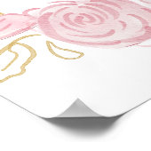 Waterverf Rozen Crest doop welkom Poster (Hoek)