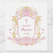 Waterverf Rozen Crest Doop Wijnlabels Wijn Etiket (Enkel label)