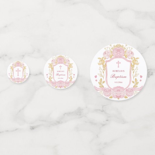 Waterverf Rozen Crest dooptafel Confetti (Achterkanten)