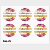 Waterverf Rozen Dank u ronde Stickers (Vel)