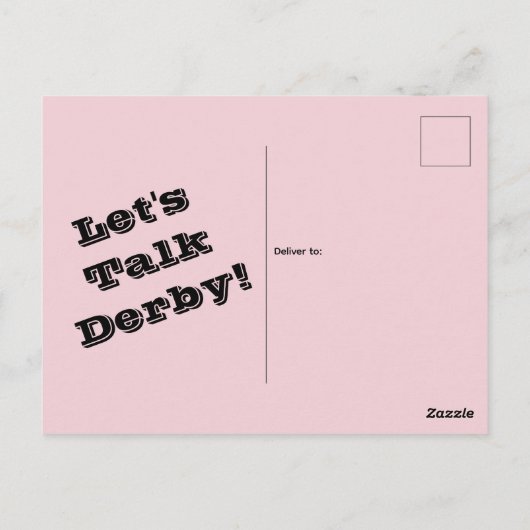 Waterverf Rozen Derby Party Briefkaart (Achterkant)