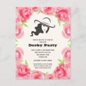 Waterverf Rozen Derby Party Briefkaart (Voorkant)