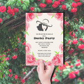Waterverf Rozen Derby Party Kaart