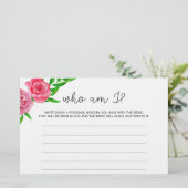 Waterverf rozen die ik vrijgezellenfeest-spel ben briefpapier (Staand voorkant)