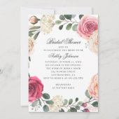 Waterverf rozen. Elegant bloemig vrijgezellenfeest Kaart (Voorkant)