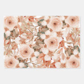 Waterverf rozen elegant floral  bruiloft inpakpapier vel (Voorkant 3)