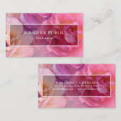 Waterverf Rozen Elegant Modern Floral Sjabloon Visitekaartje (Voorkant / Achterkant)