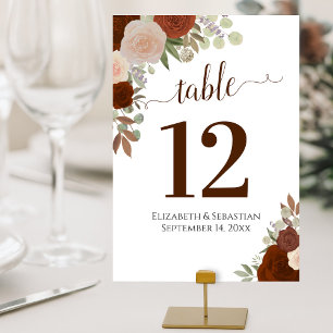 Waterverf Rozen Elegant Roest Sinaasappel bruiloft Kaart