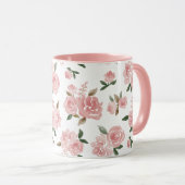 Waterverf Rozen | Elegante bloem Mok (Voorkant rechts)