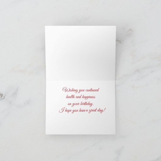 Waterverf Rozen en Berries Birthday Kaart (Binnen)