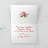 Waterverf Rozen en bessen grootmoeder Birthday Kaart (Binnen)