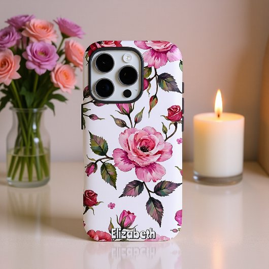 Waterverf Rozen en bladeren Case-Mate iPhone Case