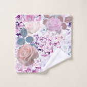 Waterverf rozen en brandkranen. bad handdoek (Wasdoekje)