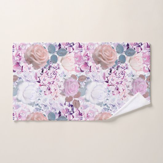 Waterverf rozen en brandkranen. bad handdoek (Handdoek)