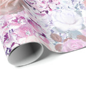 Waterverf rozen en brandkranen. cadeaupapier (Rol Hoek)