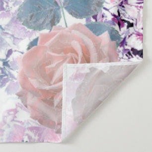 Waterverf rozen en brandkranen. wandkleed