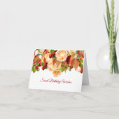 Waterverf Rozen en gemengde bessen Verjaardag Kaar Kaart (Voorkant)