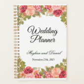 Waterverf Rozen en Glitter Wedding Planner (Voorkant)