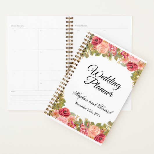Waterverf Rozen en Glitter Wedding Planner (Display)