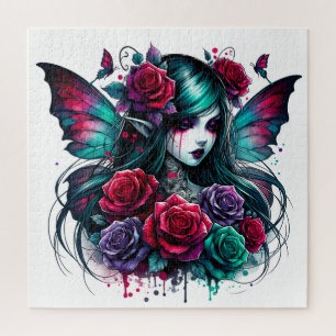 Waterverf Rozen en Gotische fee Legpuzzel