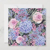 Waterverf Rozen en Hydrangeas Baby shower Kaart (Achterkant)