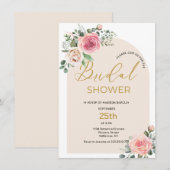 Waterverf Rozen en knoppen Vrijgezellenfeest Kaart (Voorkant / Achterkant)