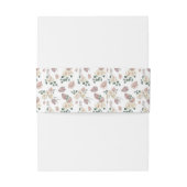 Waterverf Rozen en Orchideeën Bloemenpatroon Uitnodigingen Wikkel (Achterkant Voorbeeld)