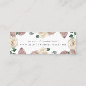 Waterverf Rozen en Orchideeën Bruiloft Website Kaa Mini Visitekaartje (Voorkant)