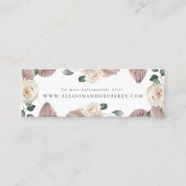 Waterverf Rozen en Orchideeën Bruiloft Website Kaa Mini Visitekaartje