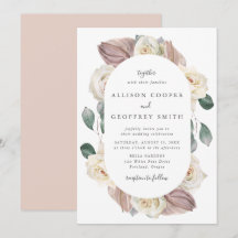 Waterverf Rozen en Orchideeën Ovaal Lijst Bruiloft