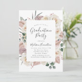 Waterverf Rozen en Orchids Graduation Party Kaart (Staand voorkant)