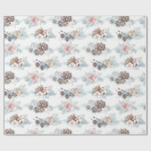 Waterverf Rozen en pinnen patroon Cadeaupapier (Vlak)