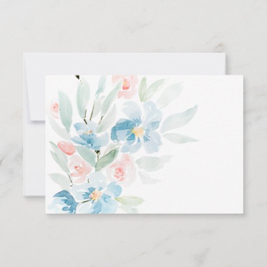 Waterverf Rozen en RSVP-Kaart RSVP Kaartje (Achterkant)