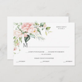 Waterverf Rozen Eucalyptus Botanisch RSVP Kaartje