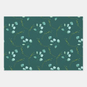 Waterverf Rozen, Eucalyptus en Foliage Inpakpapier Vel (Voorkant 2)