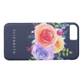 Waterverf Rozen Floral Bouquet Case-Mate iPhone Case (Achterkant (Horizontaal))