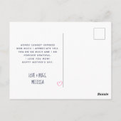 Waterverf Rozen Floral Bouquet Moederdag Briefkaart (Achterkant)