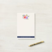 Waterverf Rozen Floral Bouquet Post-it® Notes (Op bureau)
