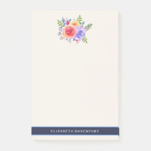 Waterverf Rozen Floral Bouquet Post-it® Notes