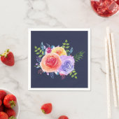 Waterverf Rozen Floral Bouquet Servet (Insitu)