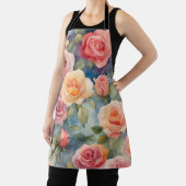  Waterverf Rozen Floral Design Schort (Insitu)
