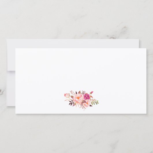 Waterverf Rozen Floral Gold Gift Certificate (Achterkant)