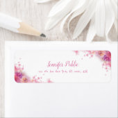 Waterverf Rozen Floral Handgeschreven Script Elega Etiket (Insitu)