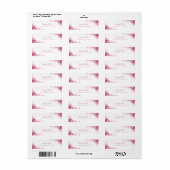 Waterverf Rozen Floral Handgeschreven Script Elega Etiket (Full Sheet)