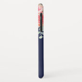 Waterverf Rozen Floral Navy Glitter Monogram Case-Mate iPhone Case (Achterkant/links)