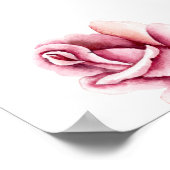 Waterverf rozen floreel welkom vrijgezellenfeest poster (Hoek)