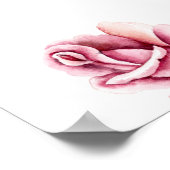 Waterverf rozen floreel welkom vrijgezellenfeest poster (Hoek)