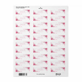 Waterverf Rozen Flowers Chique Handgeschreven Scri Etiket (Full Sheet)