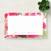 Waterverf Rozen Flowers Elegant Hand Script Name Post-it® Notes (Kantoor)