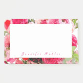 Waterverf Rozen Flowers Elegant Hand Script Name Post-it® Notes (Voorkant)